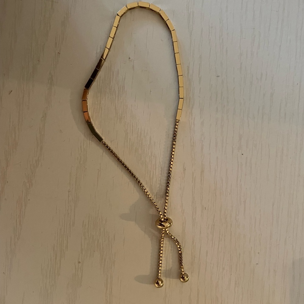 Gold link adjustable bracelet